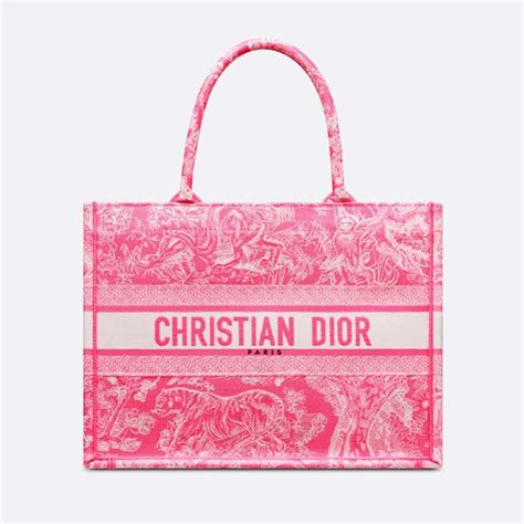 Christian Dior pink canvas bag